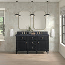 James Martin Lorelai 60" Double Bathroom Vanity, Black Onyx