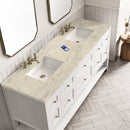 James Martin Breckenridge 72" Double Bathroom Vanity, Bright White