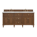 James Martin Lorelai 72" Double Bathroom Vanity, Mid-Century Walnut