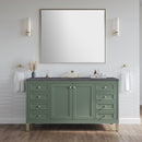 James Martin Chicago 60" Single Bathroom Vanity, Smokey Celadon