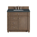 James Martin Bristol 36" Single Bathroom Vanity, Whitewashed Walnut