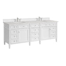 James Martin Brittany 84" Double Bathroom Vanity, Bright White