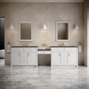 James Martin Bellshire 120" Double Bathroom Vanity, Bright White