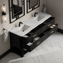 James Martin Lucian 72" Double Bathroom Vanity, Carbon Oak