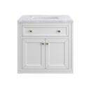 James Martin Chicago 30" Single Bathroom Vanity, Glossy White