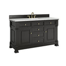 James Martin Brookfield 60" Single Bathroom Vanity, Black Onyx