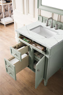 James Martin Brittany 30" Single Bathroom Vanity, Sage Green