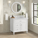 James Martin Lorelai 36" Single Bathroom Vanity, Bright White