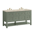 James Martin Breckenridge 60" Double Bathroom Vanity, Smokey Celadon