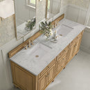 James Martin Lorelai 72" Double Bathroom Vanity, Light Natural Oak