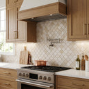 Vanilla Beige Marble Casablanca on 12" x 12" Mesh Mosaic Tile