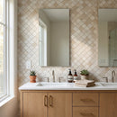 Vanilla Beige Marble Casablanca on 12" x 12" Mesh Mosaic Tile