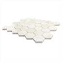Vanilla Beige Marble 2" Hexagon on 12" x 12" Mesh Mosaic Tile