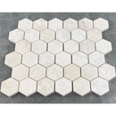 Vanilla Beige Marble 2" Hexagon on 12" x 12" Mesh Mosaic Tile