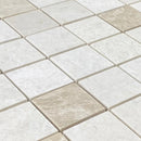 Vanilla Beige Marble 2"x2" Honed on 12" x 12" Mesh Mosaic Tile