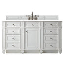 James Martin Bristol 60" Single Bathroom Vanity, Bright White