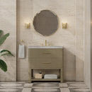 James Martin Lucian 36" Single Bathroom Vanity, Pebble Oak