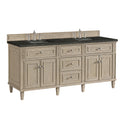James Martin Lorelai 72" Double Bathroom Vanity, Whitewashed Oak