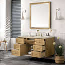 James Martin Laurent 48" Dual Mount Single Bathroom Vanity, Light Natural Oak