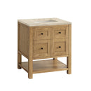 James Martin Breckenridge 30" Single Bathroom Vanity, Light Natural Oak