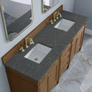 James Martin Brittany 72" Double Bathroom Vanity, Pecan