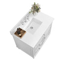 James Martin Lorelai 36" Single Bathroom Vanity, Bright White
