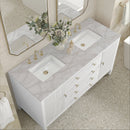 James Martin Myrrin 60" Double Bathroom Vanity, Bright White