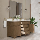 James Martin Brookfield 60" Double Bathroom Vanity, Pecan