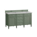 James Martin Brittany 60" Double Bathroom Vanity, Smokey Celadon
