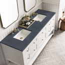 James Martin Breckenridge 72" Double Bathroom Vanity, Bright White