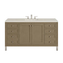 James Martin Chicago 60" Single Bathroom Vanity, Walnut Whisper