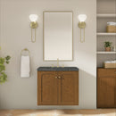 James Martin Laurent 30" Dual Mount Single Bathroom Vanity, Honey Oak