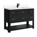James Martin Lucian 48" Single Bathroom Vanity, Carbon Oak
