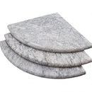 Vogue Gray Marble 9" Shower Corner Shelf Semi Polished