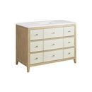 James Martin Celeste 48" Single Bathroom Vanity, Sunwashed Oak with Embossed Shagreen Drawer Fronts