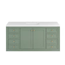 James Martin Chicago 60" Single Bathroom Vanity, Smokey Celadon