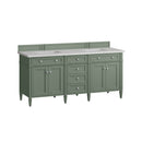 James Martin Brittany 72" Double Bathroom Vanity, Smokey Celadon