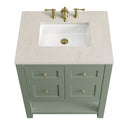 James Martin Breckenridge 30" Single Bathroom Vanity, Smokey Celadon