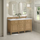 James Martin Lorelai 60" Double Bathroom Vanity, Light Natural Oak