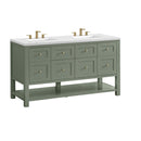 James Martin Breckenridge 60" Double Bathroom Vanity, Smokey Celadon