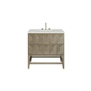James Martin Emmeline 36" Single Bathroom Vanity, Pebble Oak