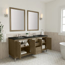James Martin Chicago 72" Double Bathroom Vanity, Walnut Whisper