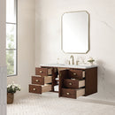 James Martin Amberly 48" Dual Mount Single Bathroom Vanity, Mid-Century Walnut