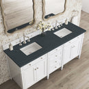 James Martin Brittany 72" Double Bathroom Vanity, Bright White