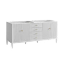 James Martin Myrrin 72" Single Bathroom Vanity, Bright White