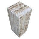 Walnut Travertine Vein-cut Cube End/Side Table - Polished 10x24