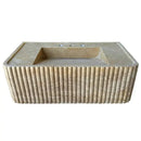 Beige Wall Mount Travertine Bathroom Sink 32 Inches By 16