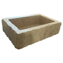 Wall Mount Beige Travertine Bathroom Sink 20x30x8 Handcrafted