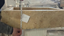 Walnut Travertine Rustic Rectangular Wall-mount Bathroom Sink (W)20" (L)30" (H)8"  height measure view