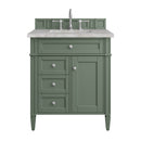 James Martin Brittany 30" Single Bathroom Vanity, Smokey Celadon